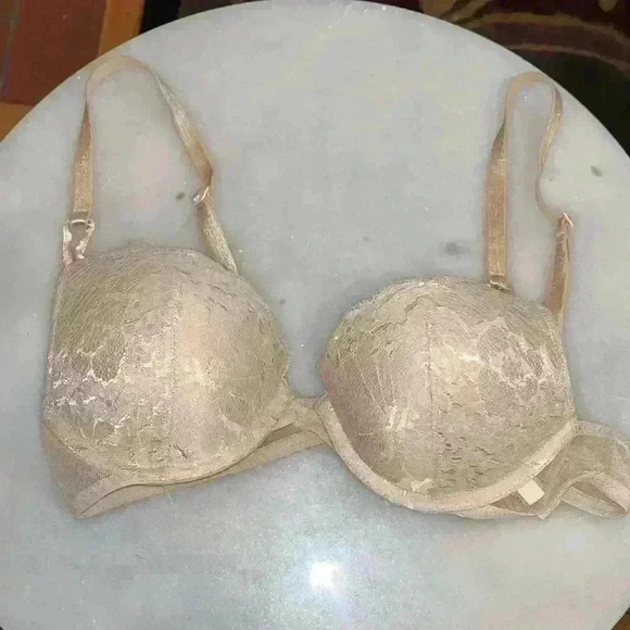 Victoria’s Secret 34A Light Pink nude  Lace Push Up Bra - Picture 1 of 6